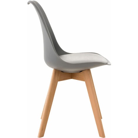 Chaise de salle à manger / cuisine Linares Gris Plastique