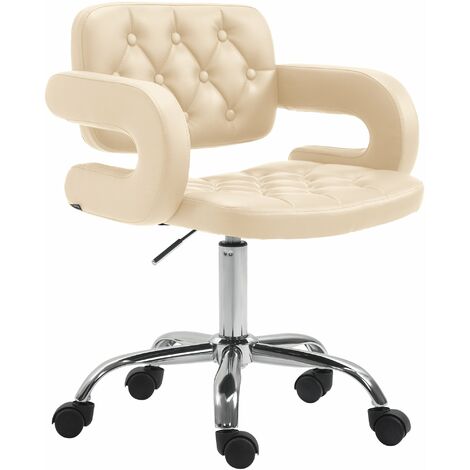 Chaise de travail Dublin en Similicuir Crème (1/5)