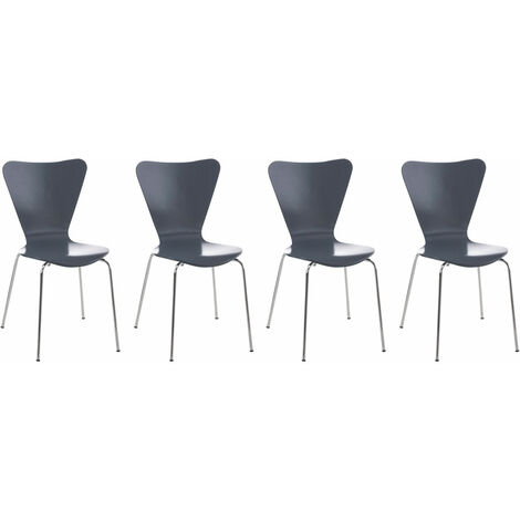 Lot de 4 chaises empilables Calisto Gris (1/5)
