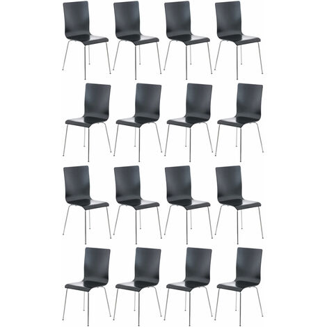 Lot de 16 chaises visiteur Pepe en bois Noir (1/5)