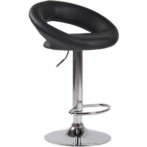 Tabouret de bar Olinda en similicuir Noir Chrome (1/5)