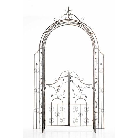 Arche De Jardin Grenada Avec Portillon Bronze