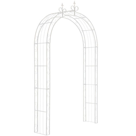 CLP – Arche de jardin en métal 260 cm – Largeur 148 cm – Hauteur passage 226 cm – Montage facile – Support pour plantes grimpantes