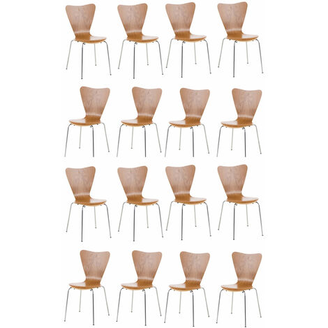 Lot de 16 chaises visiteur empilables Calisto Chêne (1/5)