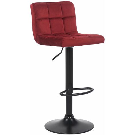 Tabouret de bar Feni en velours Rouge (1/5)