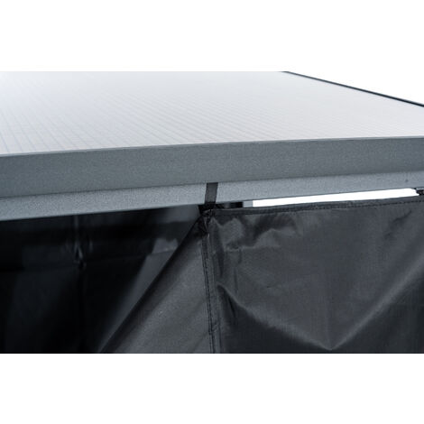 Abri pour bois de chauffage Ruston en acier galvanisé avec bâche de protection S