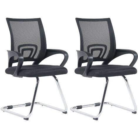 Lot de 2 chaises cantilever Eureka Noir (1/5)