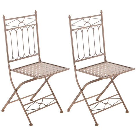 Lot de 2 chaises pliantes Asina Marron antique