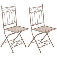 Lot de 2 chaises pliantes Asina Marron antique