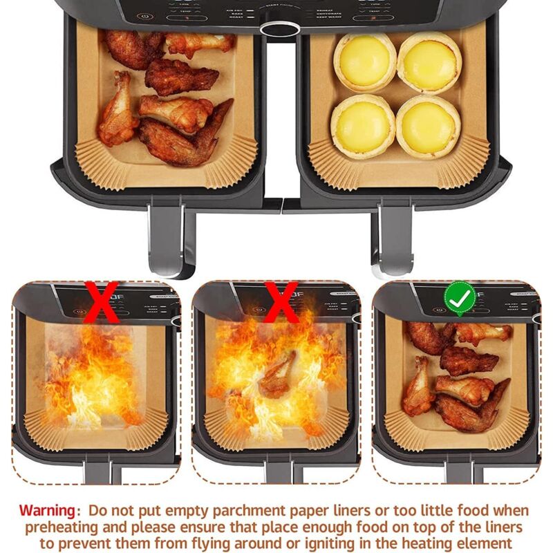160X Airfryer Backpapier für Ninja Flex Drawer Dual Zone