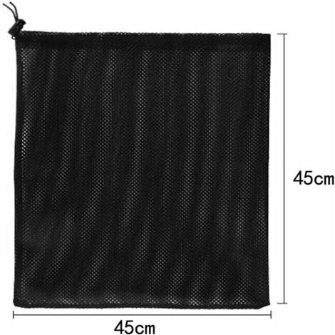 Produktbild von XINGSUI Pumpen-Filterbeutel – 41x31 Cm, Schwarzes Netz, Mit Kordelzug, Für Teich, Aquarium & Mehr