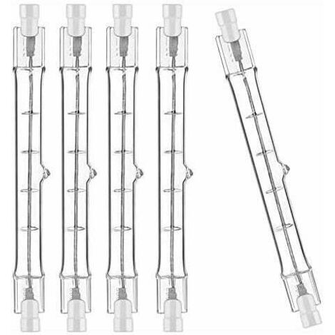 10 Stück R7S-Halogenlampe, 118 mm, 230 W, 230 V, R7S-Halogenstab, 118 mm, R7S-Halogenlampe, dimmbare Halogen-Stablampe für Baustrahler, Arbeitslandschaftsbeleuchtung, Wohnzimmerbeleuchtung (1/5)