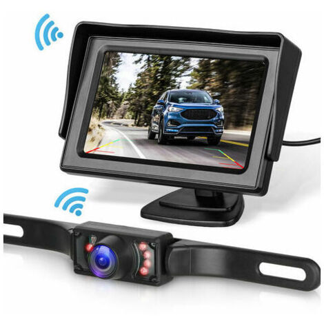 Kabelloses Rückfahrkamera-System-Set für Auto/LKW/Van/Pickup/Wohnmobil. 4,3-Zoll-Monitor-Rückfahrkamera-Rückfahrsystem
