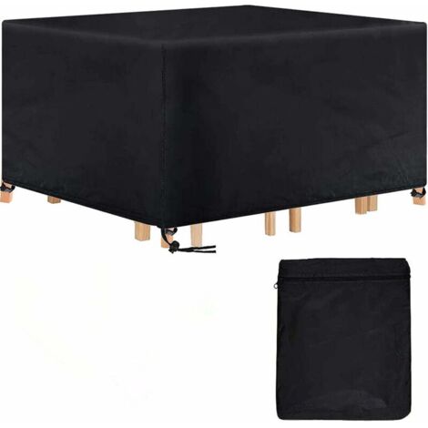Rechteckige Gartentischabdeckung, wasserdichte Gartenmöbelabdeckung, 420D Anti-UV-Wohnzimmer-Schutzabdeckung, Outdoor-Tischabdeckung, 180 x 120 x 74 cm (1/5)