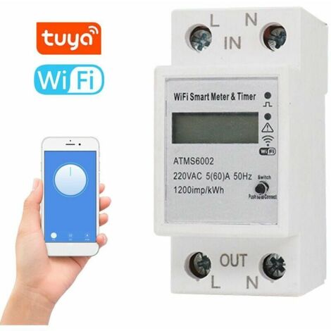 WiFi Smart Electric Meter Smart Energy Meter Timer Handy APP Fernbedienung (1/5)