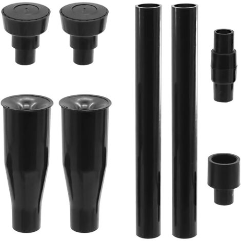 8-teiliges Düsenset für Teichpumpen, Kunststoff-Wasserfallkopfset für Gartenbrunnenpumpen, Düsenkopfset für kleine Brunnen (schwarz) (1/5)