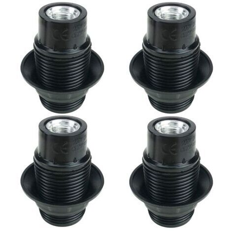 Schwarze E14-Lampenfassung, 4 Stück E14-Fassung, E14-Lampenfassung