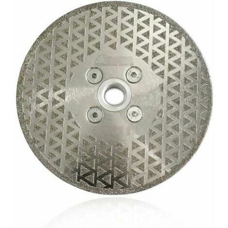 Diamant-Sägeblatt, 125 mm doppelseitige galvanisierte Scheibe zum Schneiden und Schleifen von Marmor-Granit-Steinfliesen (M14-Gewinde) (1/5)