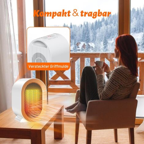 Fockety Tragbarer Heizlüfter – 2 Temperaturstufen (55–85°C), Mit 2 USB-Anschlüssen, Für Akkus Der B-Serie