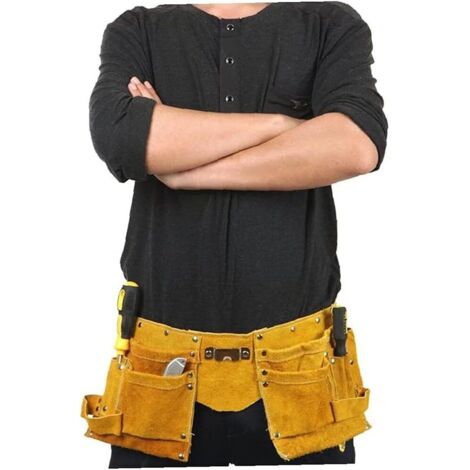 Leder-Nageltasche / Werkzeugschürze – Braun, Für Dachdecker & Zimmerer, Si.Art.0133207