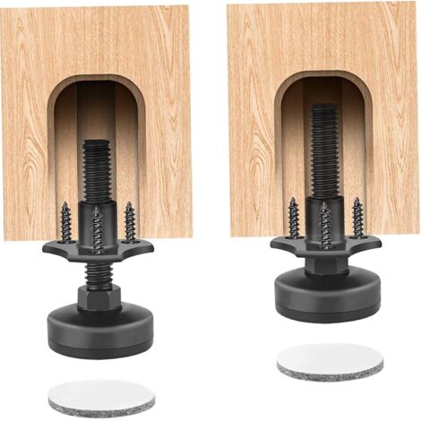 LOSCHEN 8 Pieces Heavy Duty Adjustable Levelling Feet For Furniture, Hex Nuts Lock Furniture Feet Leveler, For Table, Cabinets, Workbench, Shelves And More