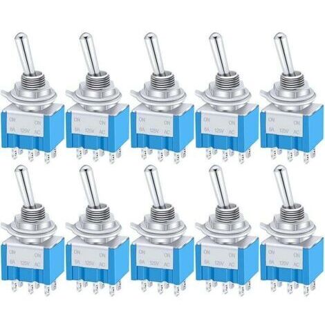 5 Stück Kippschalter 15A/250V – 3 Positionen, 6-Pin Ein-Aus-Ein, Runder Metallknopf – Langlebig & Einfach Zu Montieren 5 Stück Kippschalter 15A/250V – 3 Positionen, 6-Pin Ein-Aus-Ein, Runder Metallknopf – Langlebig & Einfach Zu Montieren