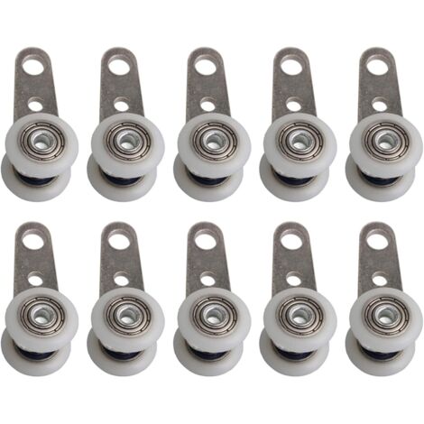 10er-Pack Rollen für Terrassentüren oder Schiebetüren - Metall und Kunststoff - 4,5 x 1,9 cm (1/5)