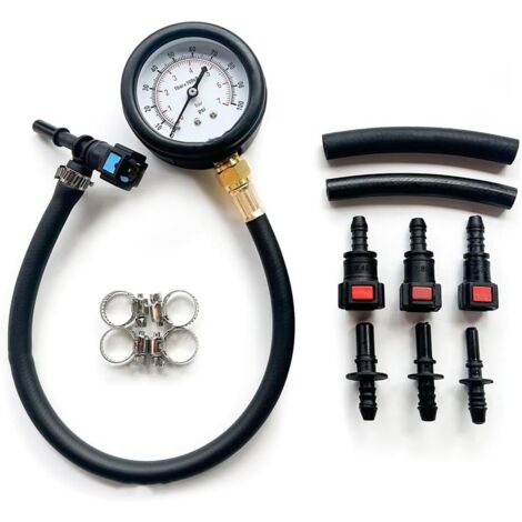 Kraftstoffdruck-Testkit, Kraftstoffdruckmesser, Kraftstoffeinspritzpumpe, Druckprüfer, Kit für Auto, Motorrad, LKW (1/5)