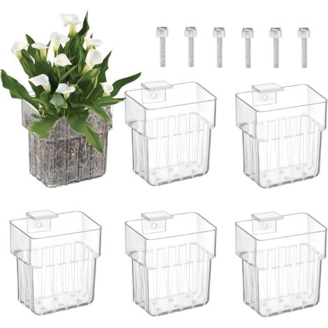 Acryl-Aquarium-Pflanzenhalter: Dekorative Hängetöpfe mit Saugnäpfen, Wachstumssystem für Mini-Teich-Aquarium-Dekoration Modernes und praktisches Design (1/5)