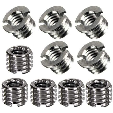 10x Linksgewinde-Bohrfutterschaft-Adapterschrauben – M5 & M6 – Für Sicheren Halt – Metall, Schwarz