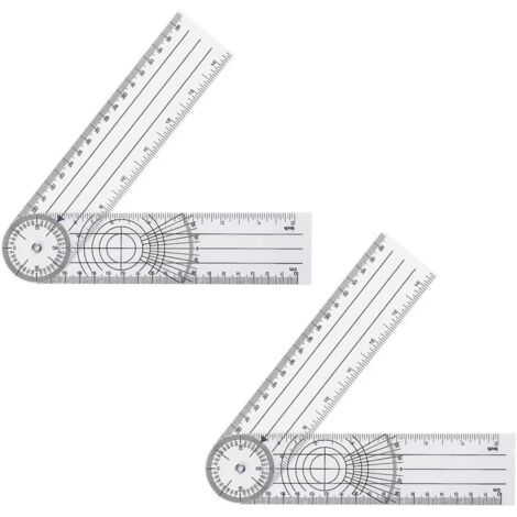 Produktbild von 2 Stück Transparentes Goniometer – Winkelmesser Für Physiotherapie, Sporttherapie Und Heimtraining, Präzise Gelenkwinkelmessung