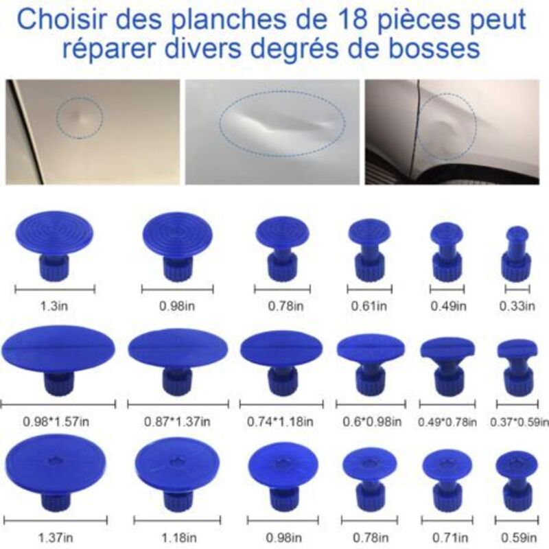 48x Kit di riparazione per strumenti per la rimozione di ammaccature Strumento per la rimozione