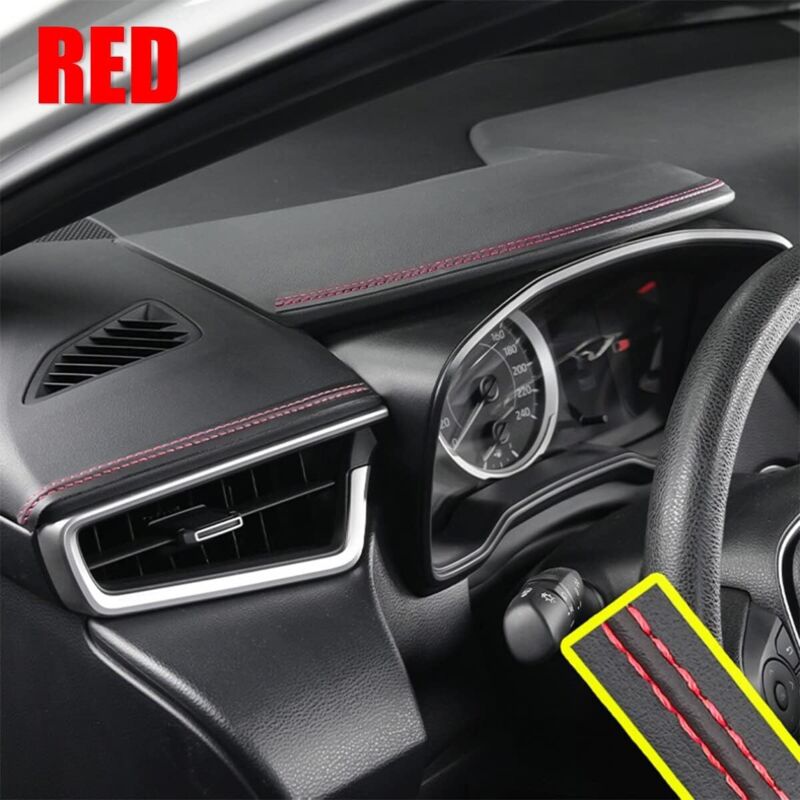 Modanature per interni auto, strisce decorative per interni auto, adesivi per modanature interne auto 2M, linea decorativa per accessori universali per interni auto (rosso