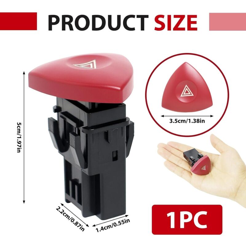 Interruttore Luci Di Emergenza Per Auto - Doppio Flash 4F0 941 509 - Per Audi S6, RS6, Allroad 2005-2011 - Ricambio In ABS Nero - 5