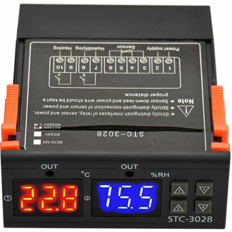 Regolatore Di Temperatura Digitale 110-220V – Doppio Display LED PV/SV, Sensore Sonda, Per Incubatori, Acquari E Serre
