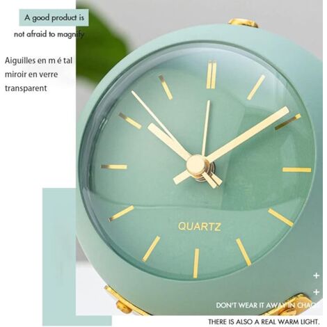 Navaris Sveglia analogica da Coodino in Legno - Orologio da Tavolo con
