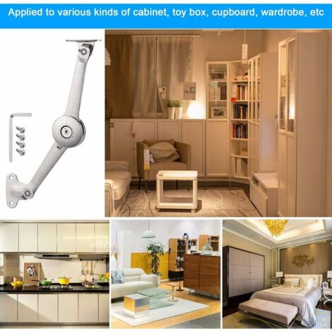 Coperchio Sicurezza Douper Cerniera Idraulica Douper 70N-120N - Chiusura Morbida, Per Coperchi E Armadietti, Confezione 2 Cerniera Sicurezza Armadi