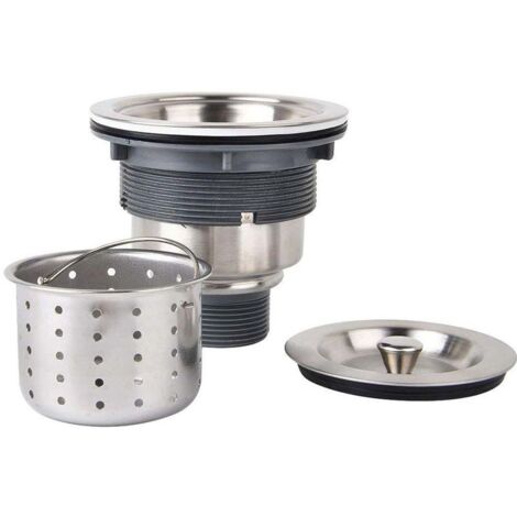 Piletta Basket lavello cucina inox con foro di scarico 90