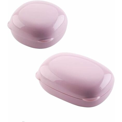 Set di 2 scatole di sapone da viaggio Porta sapone con coperchio Porta sapone impermeabile e sigillato Scatola di sapone Scatole di sapone da viaggio in plastica con coperchio (1/5)