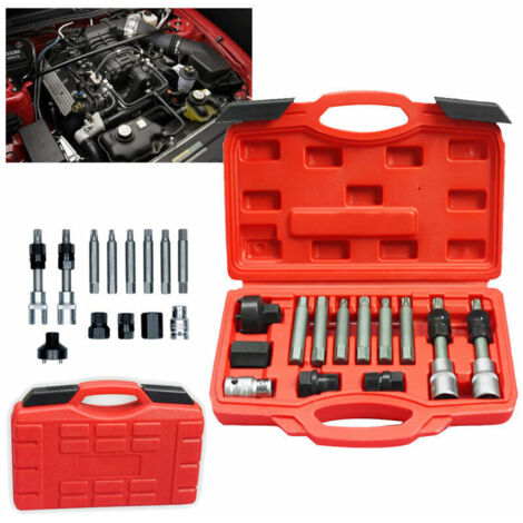 13pcs Alternatore ruota libera Puleggia di Rimozione Del Motore Set di Strumenti di Auto Professionale Tool Set  34