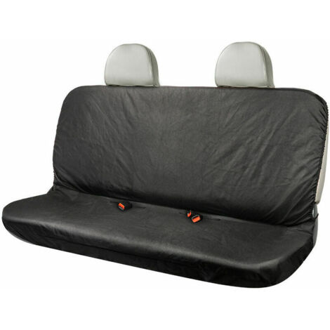Coprisedile posteriore impermeabile 600D Oxford nero, cuscino del sedile resistente all'acqua, protezione universale per la maggior parte delle auto e dei camion SUV, nero (1/5)