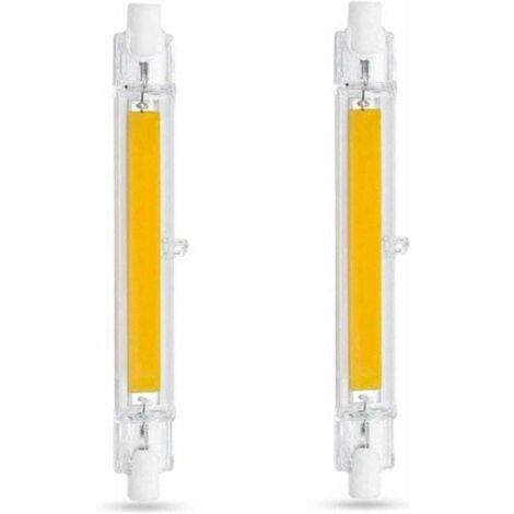 Lampadina LED R7S 118mm 10W Bianco Freddo 6000K, 1000LM, Equivalente a Lampada Alogena R7S J118 80W 100W, Dimmerabile, Lampadina LED COB Sottile R7S 118mm per Applique/Lampada da Terra, Confezione da