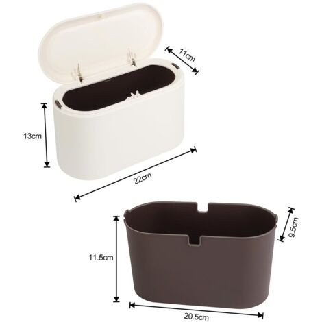 Kazai.® Cestino Bagno Piccolo 'Tove' - 1,5L | Esclusivo Mini Cestino di Design da Berlino | Pattumiera da Tavolo per Bagno, Cucina & Scrivania | Antiscivolo, Secchio Interno | Nero
