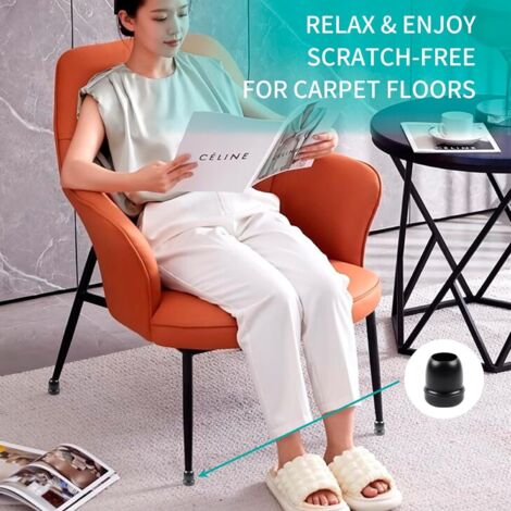 Cappucci Protettivi Per Gambe Di Sedia, Confezione Da 16 Tappi Per Gambe Rotondi In Silicone Con Feltrini E Sedia