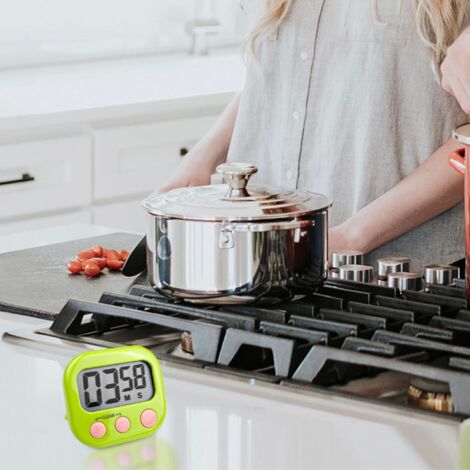 Timer Digitale Da Cucina OQIMAX Con Ampio Display LED 3,5″ – Conto Alla Rovescia, Volume Regolabile, Magnetico, Con Batterie Incluse - 2