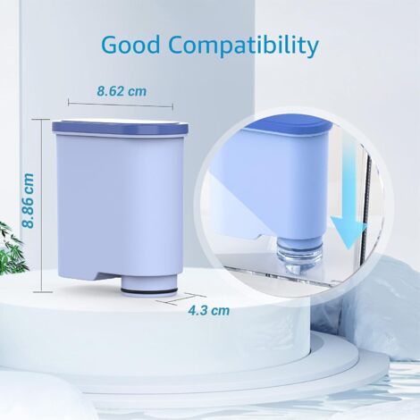 Filtro Acqua Waterdrop Per Philips AquaClean CA6903/10/22 - Compatibile Saeco, Riduce Calcare, Cloro, PFAS, Certificato TÜV