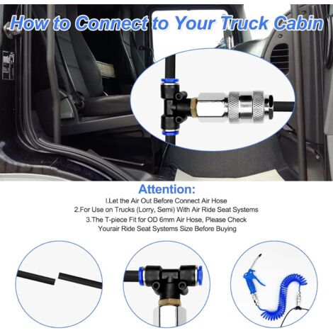 Pistola Ad Aria Compressa Con Tubo A Spirale Da 5 M E Connettore Rapido 6 Mm, Ugello Lungo 120 Mm, Per Pulizia Auto E Camion