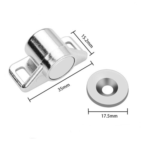 5 Chiusure Magnetiche Per Armadi - Ferma Ante Con Forte Attrazione, Diametro 6mm/14.6mm - Foto 11
