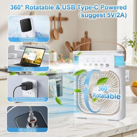 Mini Condizionatore Portatile USB - 4 In 1 Per Rinfrescare Estate - Foto 7