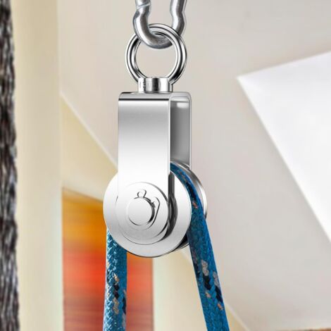 Puleggia Singola Girevole BE-TOOL M25 In Acciaio Inox 304 - Carico Max 150 Kg, Per Fune Di Sollevamento, Antiruggine